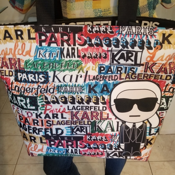 Karl Lagerfeld Paris Amour Large Nylon Tote Bag - Picture 5 of 16